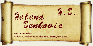 Helena Denković vizit kartica